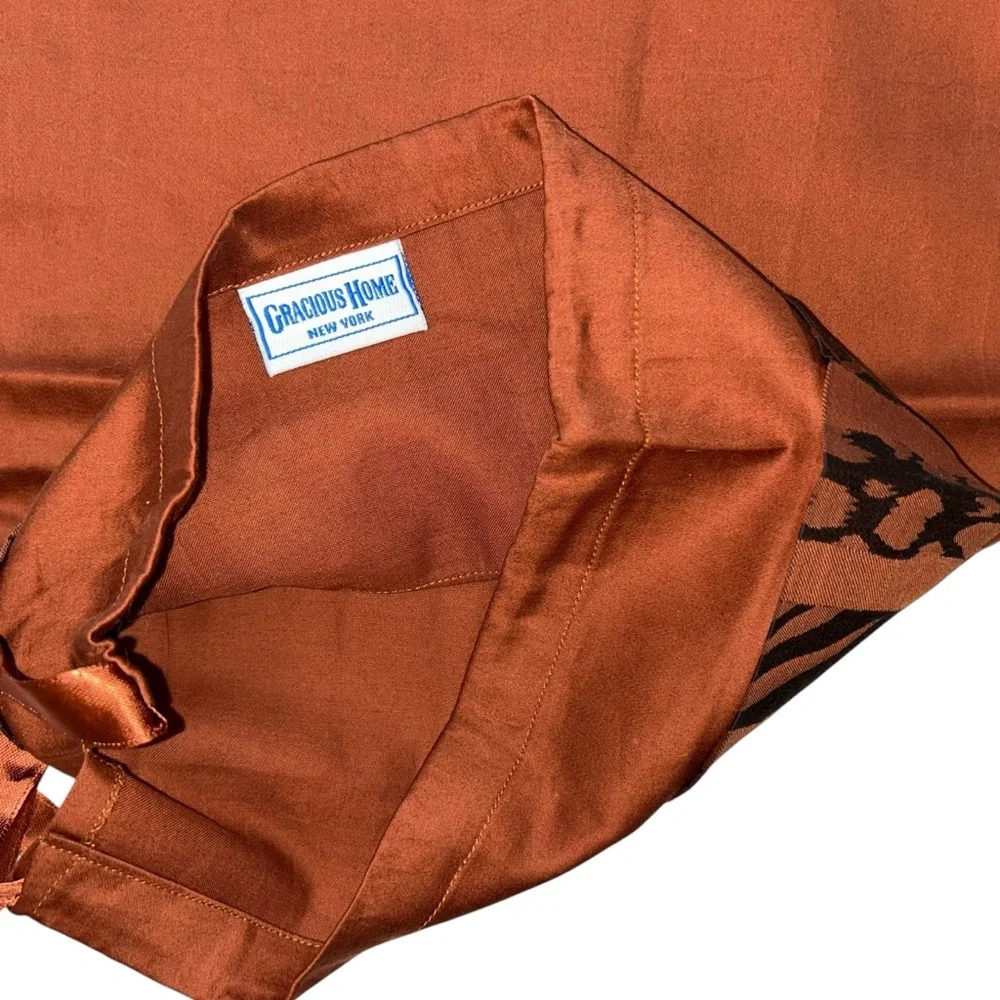 Gracious home bronze Brown African print roll pillow case